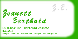 zsanett berthold business card